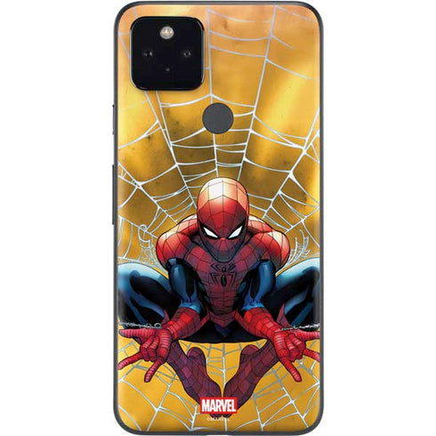 Marvel Spiderman Web Shooting Google Pixel 4a 5G Skin